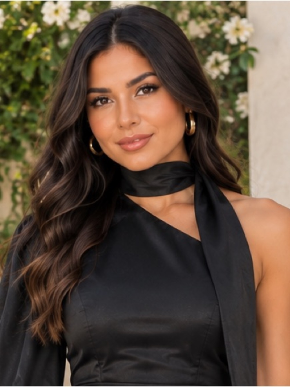 Astr Black One-Shoulder Long-Sleeve Dress
